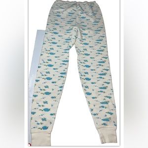 Vintage Lady Arctex THERMAL blue flower long Underwear Knit USA Large (40-42) Lg